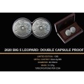 2020 PROOF Leopard Big 5 Double Capsule 2x 1oz Silver R5 coin set still in original sealed packaging