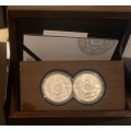 2021 Double capsule Proof Buffalo R5 Silver coin set with beautiful Bufallo box - 2 X 1oz coins