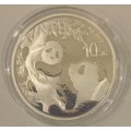 2021 Chinese Panda Silver BU coin encapsulated 30g