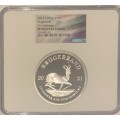 PERFECT 2021 Proof 2oz Silver Krugerrand NGC graded PF70 First Releases