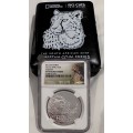 Finest Known Proof 2016 PF70 NGC graded R2 Cheetah Silver 1oz coin South Africa with box National G