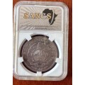 1892 ZAR 5 shilling Crown 5S Silver coin SANGS graded VF30 Single Shaft