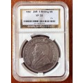 1892 ZAR 5 shilling Crown 5S Silver coin SANGS graded VF30 Single Shaft