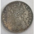 1886 India one rupee Silver coin