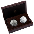 Sealed 2022 Lion privy Krugerrand mintmark 1oz silver and 1oz Silver Lion R5 coin set
