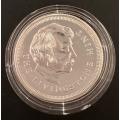 1oz silver medallion Rhodesia Livingston Mint coin in capsule circ 1975