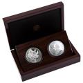 Sealed 2022 Rhino privy Krugerrand mintmark 1oz silver and 1oz Silver Rhino R5 coin set