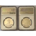 Combo 2018 Silver Protea Proof and Unc R1 coins EARLY RELEASES - both NGC 69s
