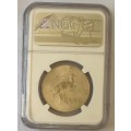 1968 AFRIKAAN R1 Unc coin MS65 NGC graded - V HIGH GRADE second finest - only 4 better