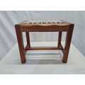 Vintage Riempie Foot Stool - Fully Restored and New Riempies Fitted
