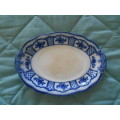 Antique, Blue Flow, hors d'oeuvre Plate, Transfer Design, Melbourne No. 34 in GD condition