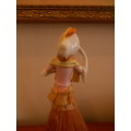 Rare porcelain Victorian Lady Half-doll Crumb/Vanity Brush : Gd Condition