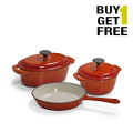 Fine Living Cast Iron Set - Classic - 5pc - BUY 1 GET 1