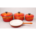NEW UNIQUE AND DELUXE 7 PIECE CAST IRON POT SET**ONLY TWO COLORS