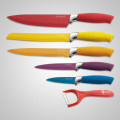 Royalty Line Steel Colourful Knife Set - 5 Piece Stainless  + FREE BONUS (PEELER)