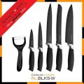 Royalty Line Steel Black Knife Set - 5 Piece Stainless  + FREE BONUS (PEELER)