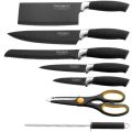 Royalty Line 8-Piece Black Non-Stick Knife Set with Acrylic Stand