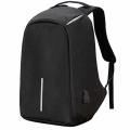 Anti Theft Travel Backpack Laptop school Bag With USB Charging Port  BLACK