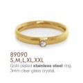 Two Gold Plated Stainless Steel Rings XXL