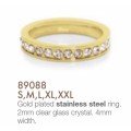 Two Gold Plated Stainless Steel Rings XXL