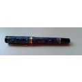 Vintage Parker Duofold Fountain Pen, Blue Marble
