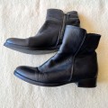 Italian Ladies Leather Zip-Up Ankle Boot