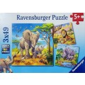 Ravensburger Wild Animals 3 x 49 Piece Puzzle Set