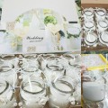 WEDDING GLASS CANDLES 12 CUP CANDLE BOX