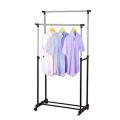 Adjustable Double-Pole Clothes Rack with 30kg Weight Capacity