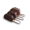 Set of 3 High Quality Duffle Luggage Bags with Roller Wheels - Brown