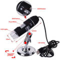 2MP 500X 8 LED USB Digital Microscope Endoscope Zoom Camera Magnifier + Stand