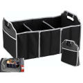 2-in-1 Car Boot Organiser Shopping Tidy Heavy Duty Collapsible Foldable Storage