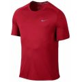 Original Mens Nike Dry Miler Short Sleeve DRI FIT Running Shirt Red 717405-658 - Size Medium