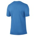 Original Mens Nike Run Swoosh DRI FIT- Light Photo Blue/ Vivid Orange Running Shirt 806891-407