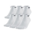 Original Mens 6 Pairs Nike Performance Cushioned Low Cut Socks White Unisex SX5175-100
