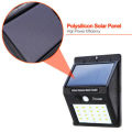 Solar Power Sensor Wall Light 20 LED Bright Wireless Security Motion