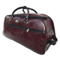 Black Friday - Set of 3 Quality Duffle Luggage Bags with Roller Wheels - Brown