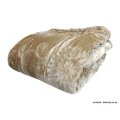 New Arrivals Super Soft 3 PLY Heavy Quality Mink & Embossed Blanket - Light Brown