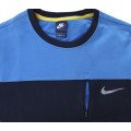Original Mens Nike Sweat Shirt Front Zipper Pocket Black & Blue 895138 451 Size Large