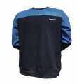 Original Mens Nike Sweat Shirt Front Zipper Pocket Black & Blue 895138 451 Size Large