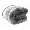 New Arrivals Super Soft 3 PLY Heavy Quality Mink & Embossed Blanket - Grey