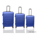 Set of 3 Suitcases Travel Trolley Luggage ABS Universal Wheels - Blue Color