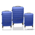 Set of 3 Suitcases Travel Trolley Luggage ABS Universal Wheels - Blue Color