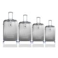 Set of 4 Suitcases Travel Trolley Luggage, ABS with Universal Wheels - Travel in Style - SILVER