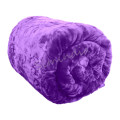 New Arrivals Super Soft 3 PLY Heavy Quality Mink & Embossed Blanket - Purple