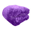 New Arrivals Super Soft 3 PLY Heavy Quality Mink & Embossed Blanket - Purple