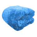 New Arrivals Super Soft 3 PLY Heavy Quality Mink & Embossed Blanket - Blue