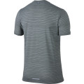 Original Mens Nike Dri-FIT Cool Tailwind Striped Short Sleeve Running Cool Grey 724809 065 Size L