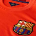 Original Mens Nike FC Barcelona '14 Away Authentic Stadium Jersey Orange 610595 672 Size XXL