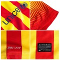 Original Mens Nike FC BARCELONA '14 AWAY SOCCER JERSEY (RED/YELLOW) 532823 703 Size XL